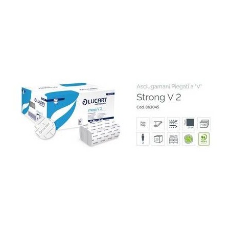 ASCIUGAMANI A V PURA CELLULOSA STRONG LUCART 3800pz (190x20)