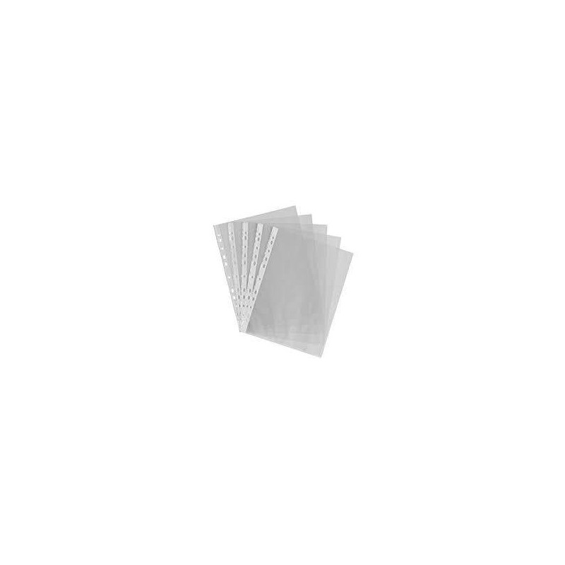 BUSTE TRASPARENTI FORATE A4 MY DESK 23x30,5cm 50my 100pz BUCCIA
