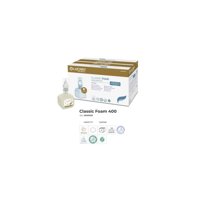 SAPONE CLASSIC FOAM  LUCART IDENTITY 8x400ml