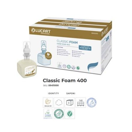 SAPONE CLASSIC FOAM  LUCART IDENTITY 8x400ml