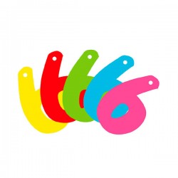 NUMERI 6 IN CARTA 12cm C/FILO 10pz