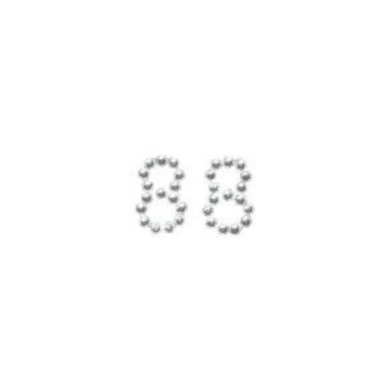 NUMBER 8 DIAMONDS STICKERS 9X12cm 25pz