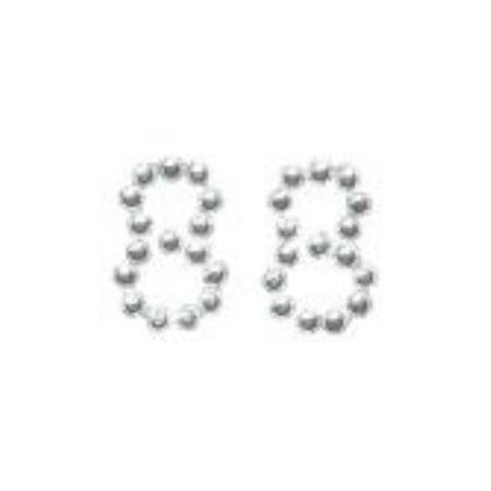 NUMBER 8 DIAMONDS STICKERS 9X12cm 25pz