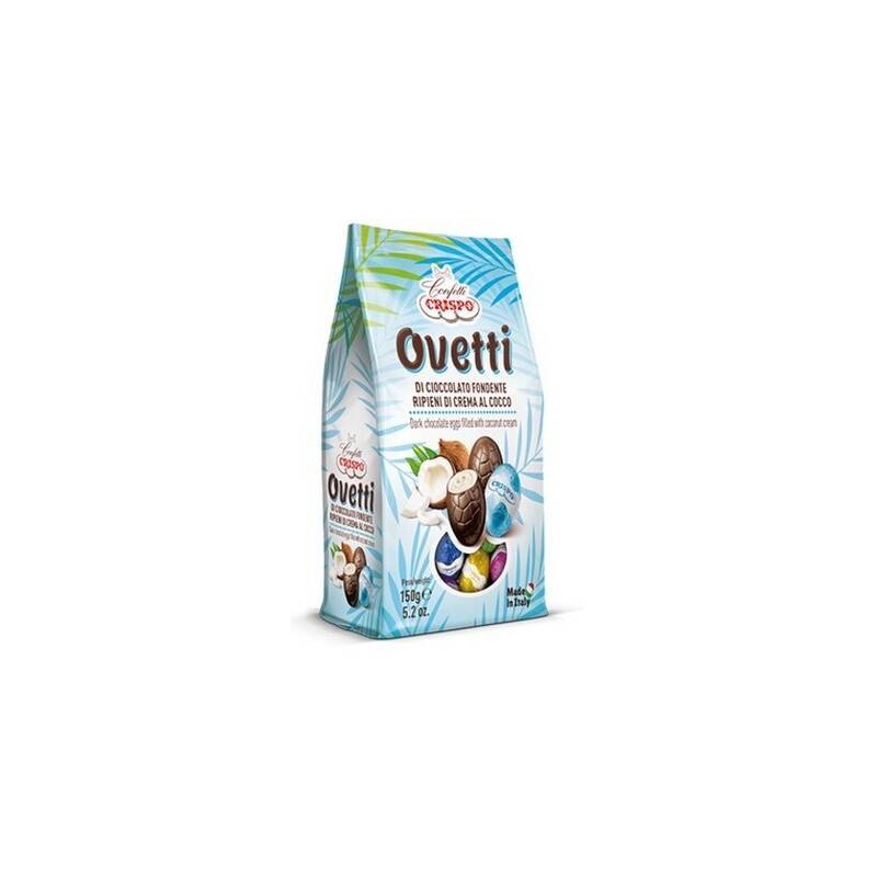 OVETTI DI CIOCCOLATO FONDENTE CON CREMA AL GUSTO COCCO 150gr