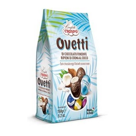 OVETTI DI CIOCCOLATO FONDENTE CON CREMA AL GUSTO COCCO 150gr