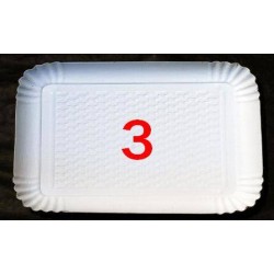 VASSOIO CARTONE BIANCO N°3 24x16 5 PEZZI