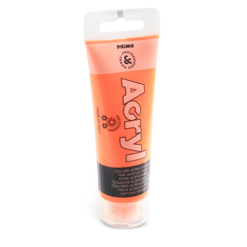 TUBETTO COLORE ACRILICO 75ml ARANCIO FLUO 250 ACRYL PRIMO