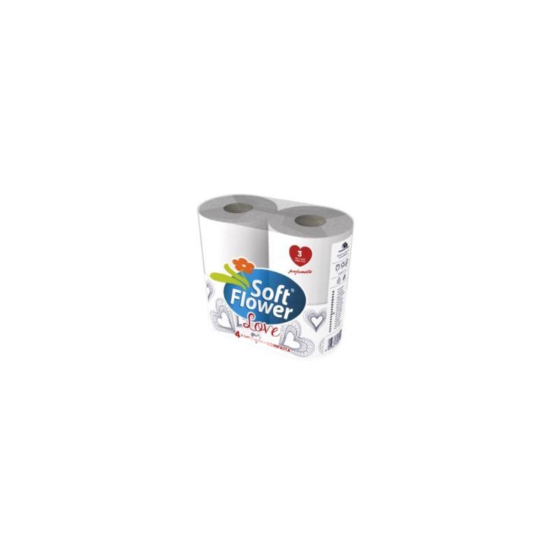 IGIENICA 3 VELI 4 ROTOLI 1200strappi COMPATTA LOVE PROFUMATA