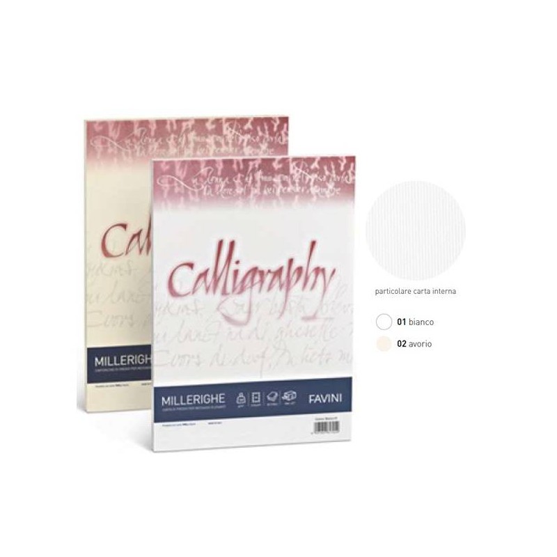 CARTA A4 MILLERIGHE 200gr RISMA 50fg BIANCO