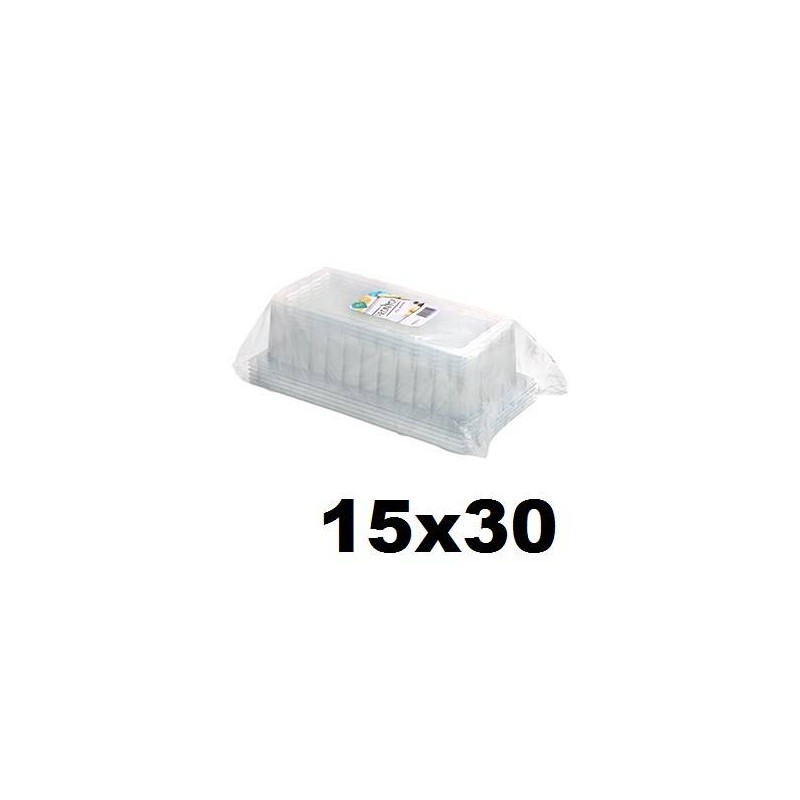 COPERCHIO MEDORO RETTANGOLARE 15x30x9,5cm PET