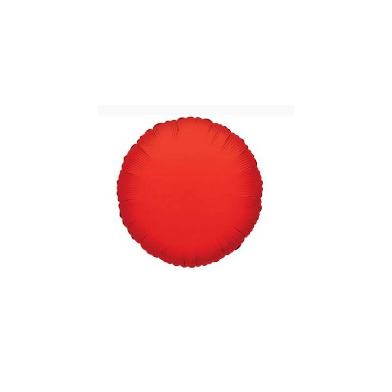 PALLONE MYLAR TONDO ROSSO 18 43cm 1pz RC