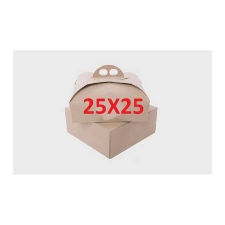 SCATOLA PORTA TORTA QUADRATA MIS.25x25x7 ECOLIFE