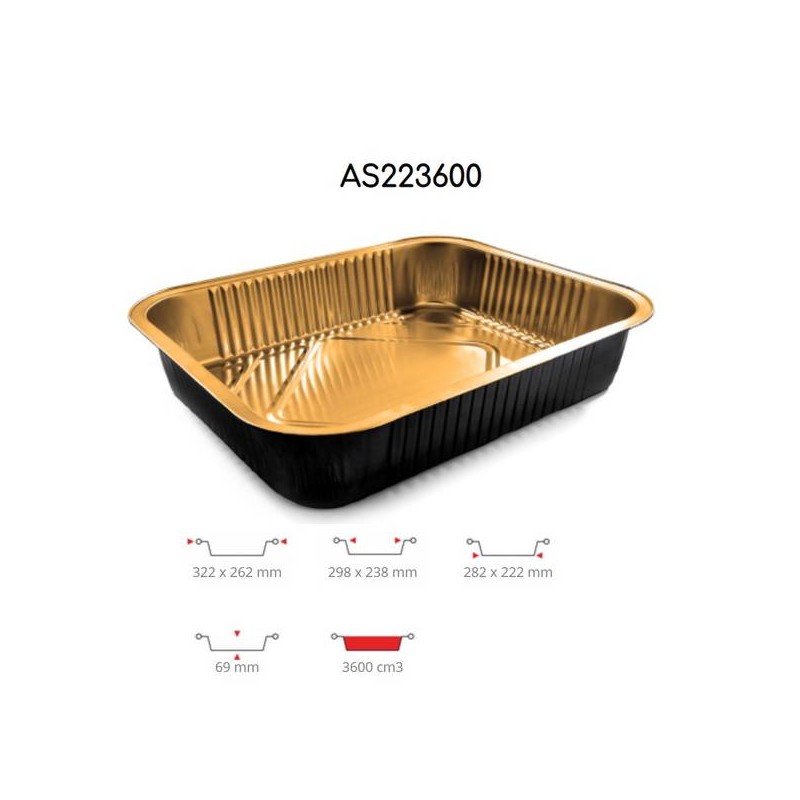TEGLIA ECLIPSE ORO/NERO 8PRZ 25pz AS223600