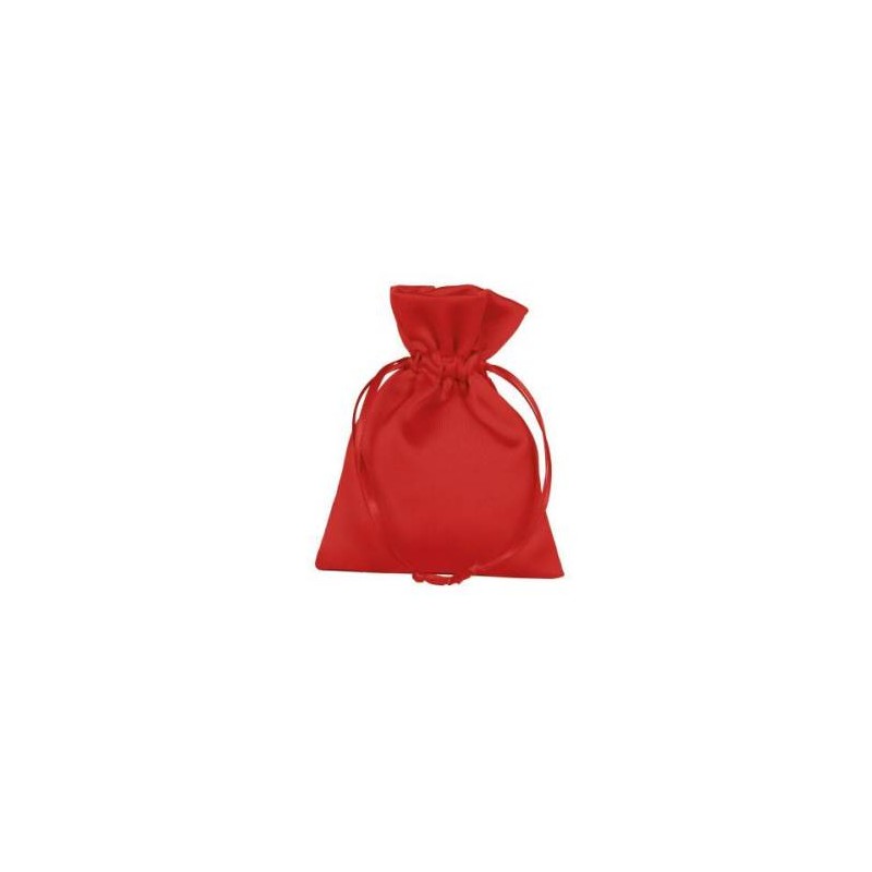 SACCHETTO  ELEGANCE MATT SATIN 9x12cm RED 10pz