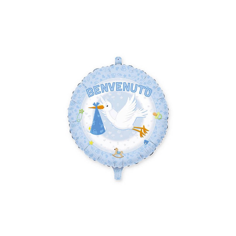 PALLONE TONDO MYLAR BENVENUTO 45cm