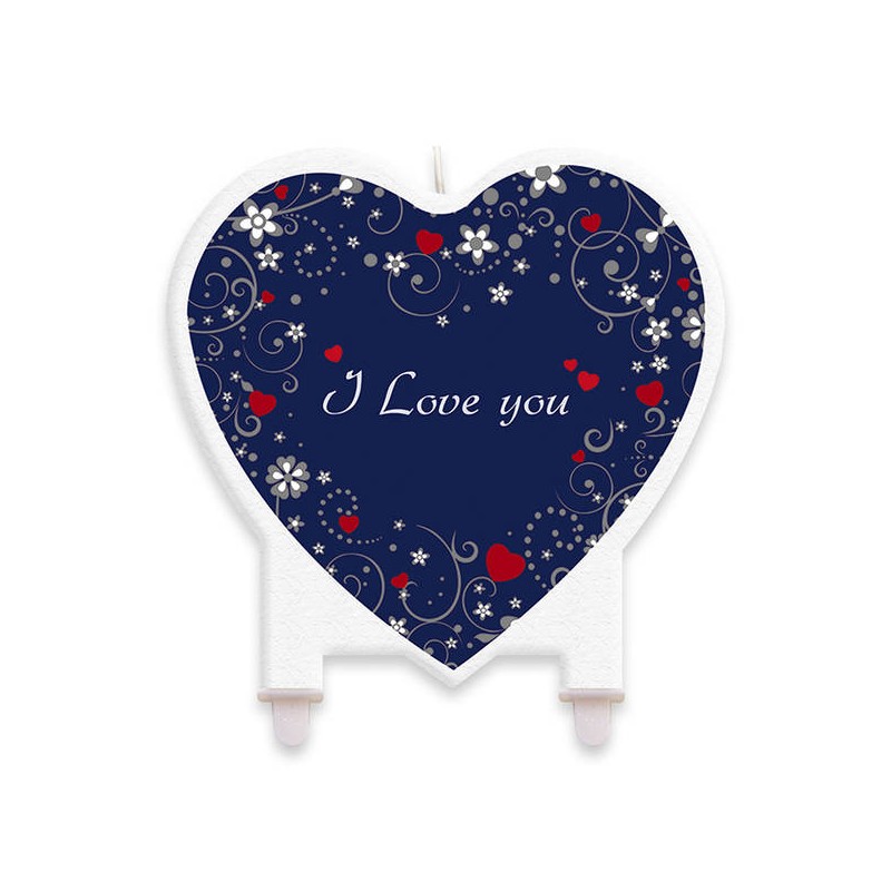 CANDELINA SAGOMATA LOVE MESSAGE CUORE
