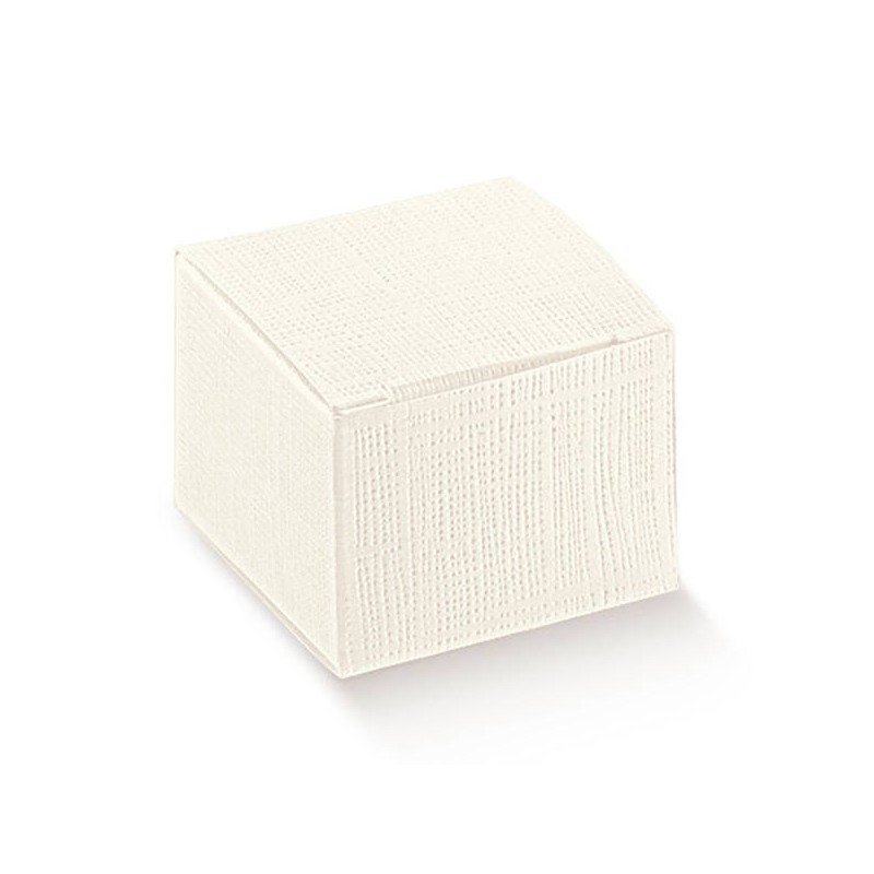 SCATOLA PIEGHEVOLE SETA BIANCO 6x6x6cm 10pz