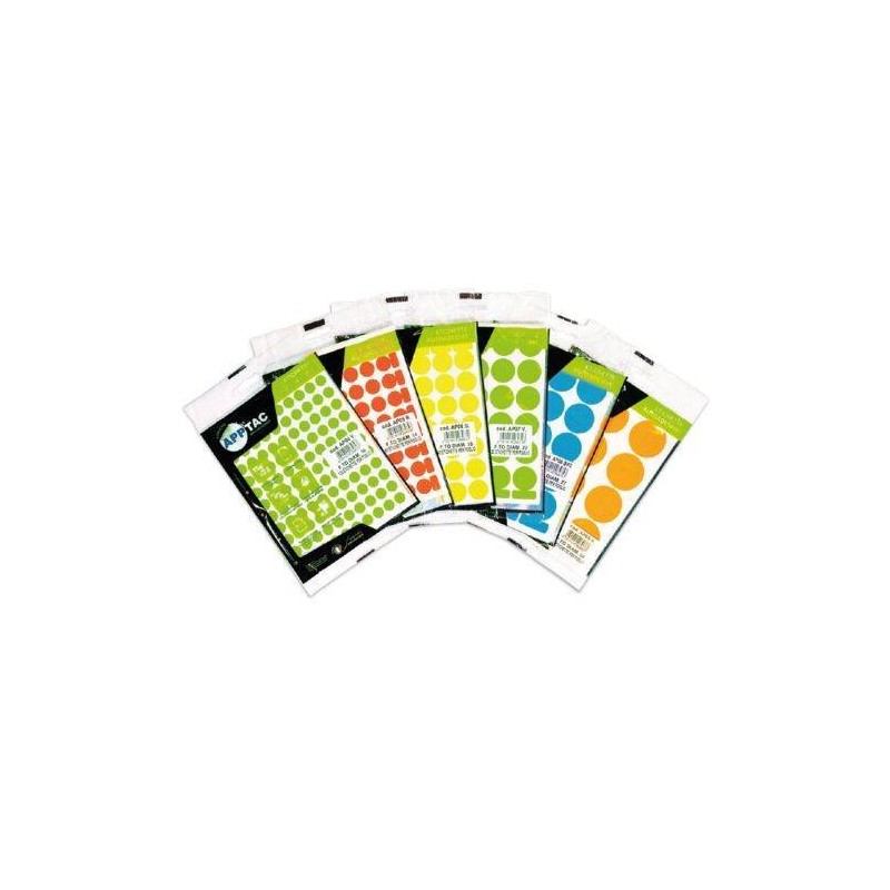 BUSTA ETICHETTE FLUO TONDE ø27mm GIALLO 200pz