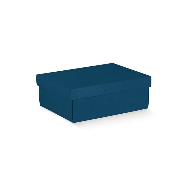 SCATOLA EASY F/COPERCHIO 38x26x13cm FIBRA BLU