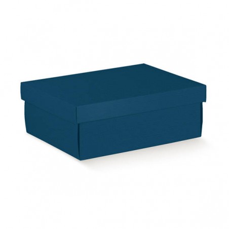 SCATOLA EASY F/COPERCHIO 38x26x13cm FIBRA BLU