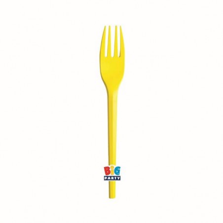 FORCHETTE ECOLOR CPLA 16cm GIALLO 20pz