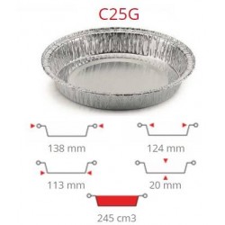 TEGLIA MONOPORZIONE TORTINA C25G 10pz