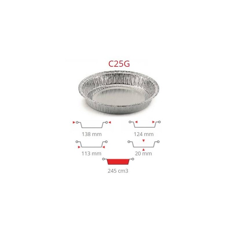 TEGLIA MONOPORZIONE TORTINA C25G 10pz
