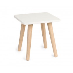 TAVOLINO LEGNO QUADRATO SUP. BIANCA 30x30x30,5