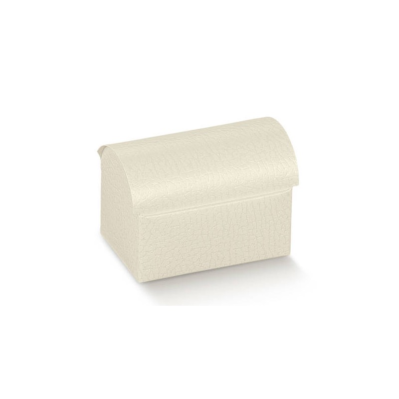 SCATOLA BAULETTO PELLE BIANCO 10x7x7,5cm 10pz