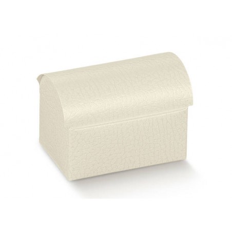 SCATOLA BAULETTO PELLE BIANCO 10x7x7,5cm 10pz