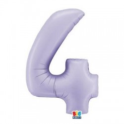 PALLONE NUMERO 4 MYLAR 102cm 40 LILLA