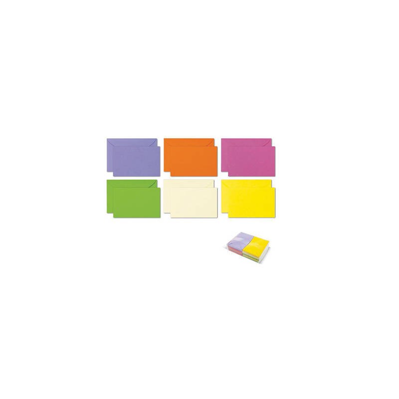 BIGLIETTO + BUSTA 7,5x11,2cm ISCHIA 10pz COLOR