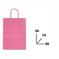 BORSA CARTA COLOR MIS.26+12x36cm ROSA 722