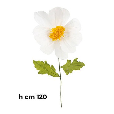 FIORE MARGHERITA IN CARTA C/STELO H.65cm