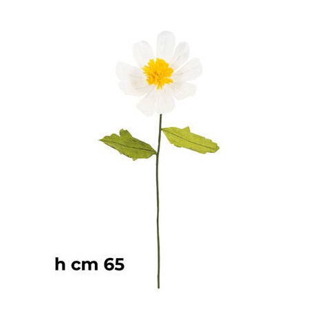 FIORE MARGHERITA IN CARTA C/STELO H.65cm