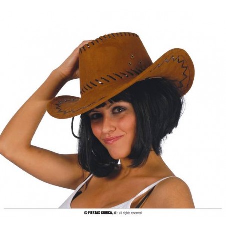 CAPPELLO COWBOY MARRONE CUOIO
