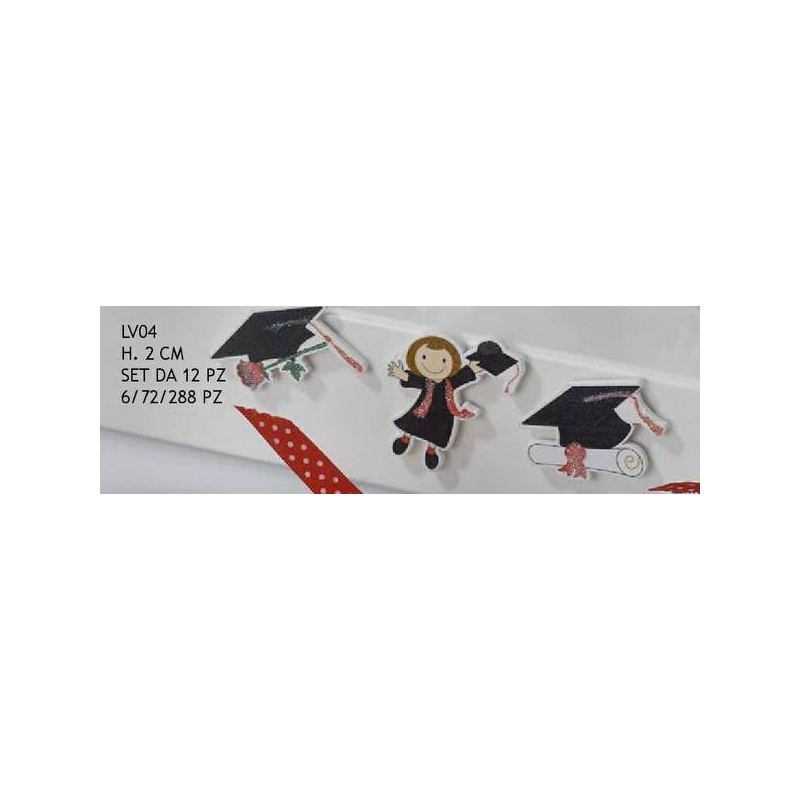 ADESIVI STICKERS LAUREA 12pz ASS.TI