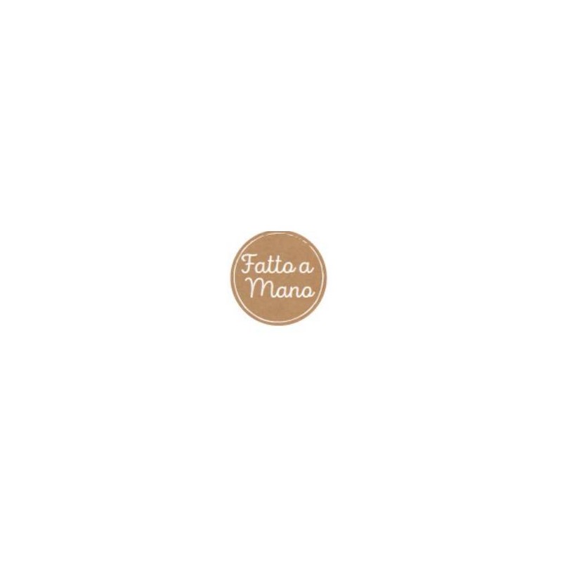 ETICHETTE ADESIVE FATTO A MANO KRAFT ø3x3cm 240pz