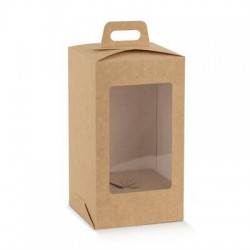 SCATOLA GOLOSA UOVO AVANA 21x21x36,5cm C/FONDINO E MANIGLIA 10pz