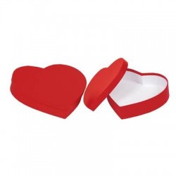 SCATOLA CUORE 24,5x24,5x5cm ROSSO