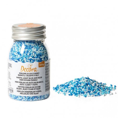 PERLINE DI ZUCCHERO 100gr BIANCO/CELESTE/BLU