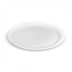 PIATTO IN CARTONCINO NON LAMINATO ø23cm BIANCO 100pz