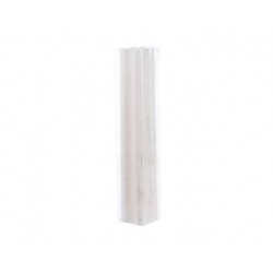 CANDELE STELO METALLIC ø2,2x25cm 4pz BIANCO