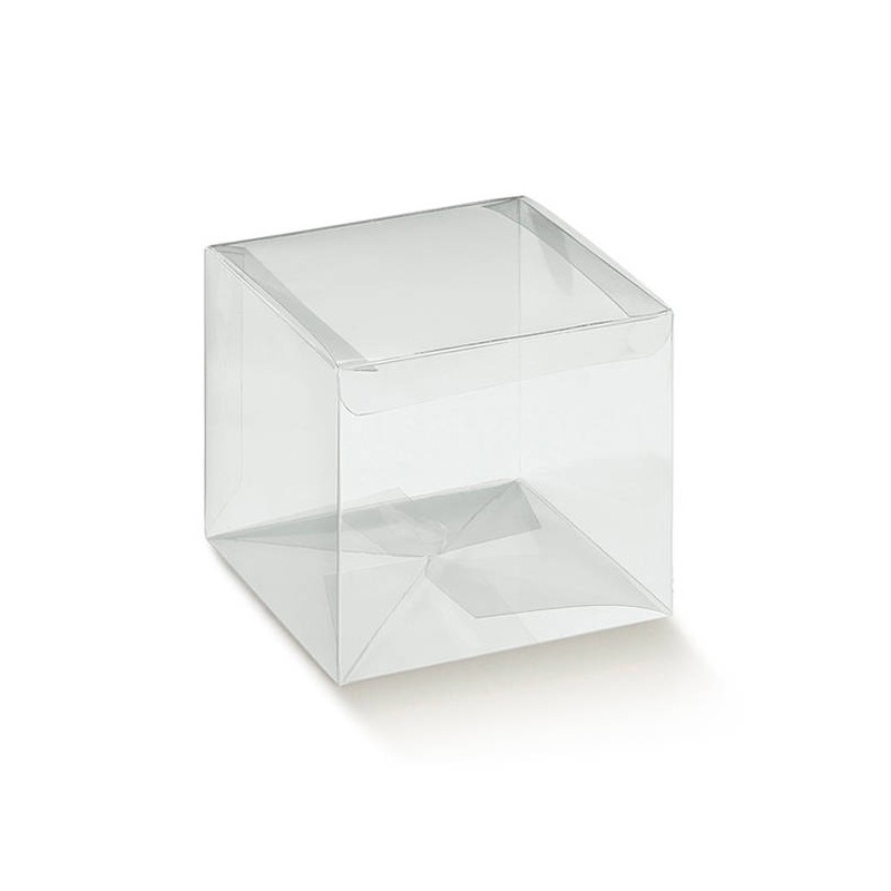 SCATOLA SCATTO PVC TRASPARENTE 13x13x12cm 10pz