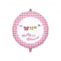 PALLONE MYLAR TONDO BABY SHOWER GIRL 45cm