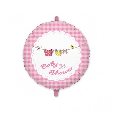 PALLONE MYLAR TONDO BABY SHOWER GIRL 45cm