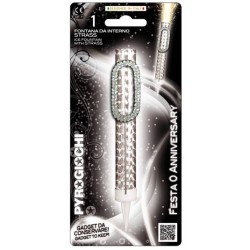 CANDELOTTO TORTA N°0 GLITTER ANNIVERSARY
