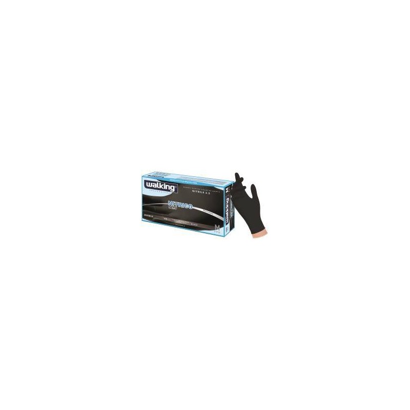 GUANTI NITRILE NITRICO NERO WALKING 100pz TG.L