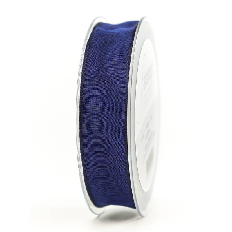 NASTRO TESSUTO CHIFFON mm40x20mt BLU SCURO
