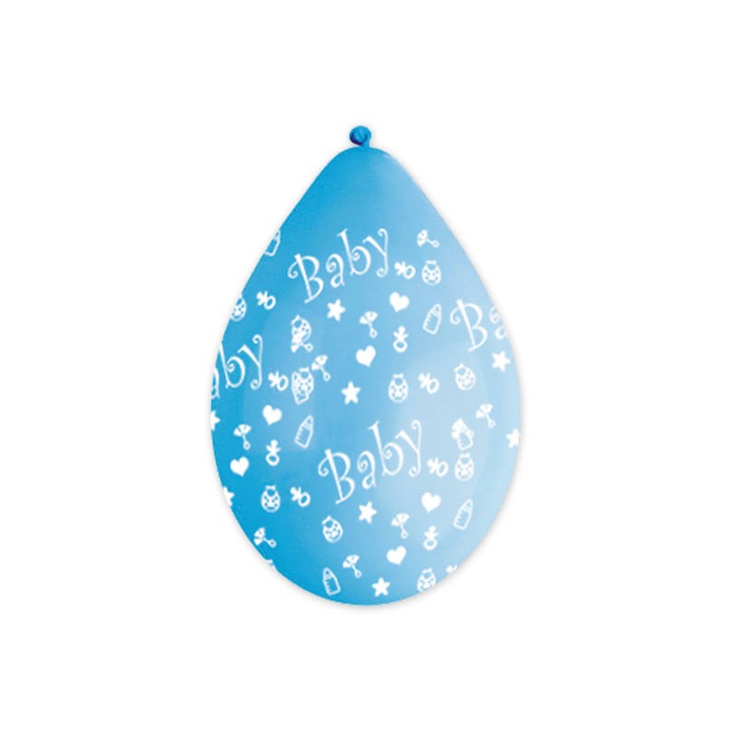 PALLONCINI ALL AROUND BABY BOY CELESTE 10pz